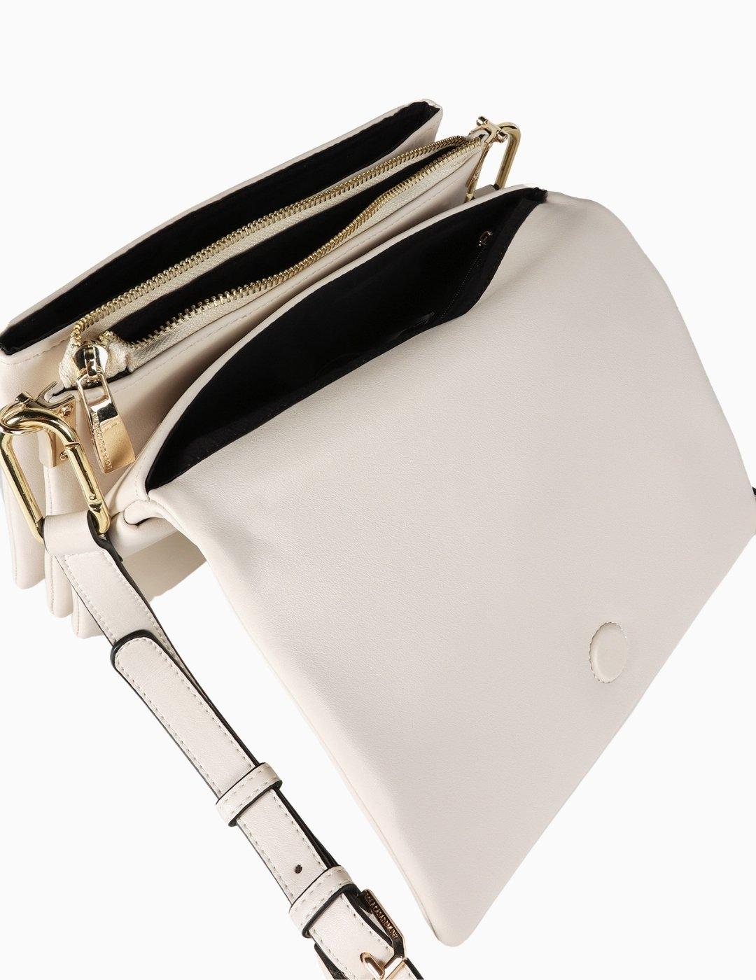 BOLSO LOLA CSDM 3 COMPARTIMENTOS Y SOLAPA CRUDO