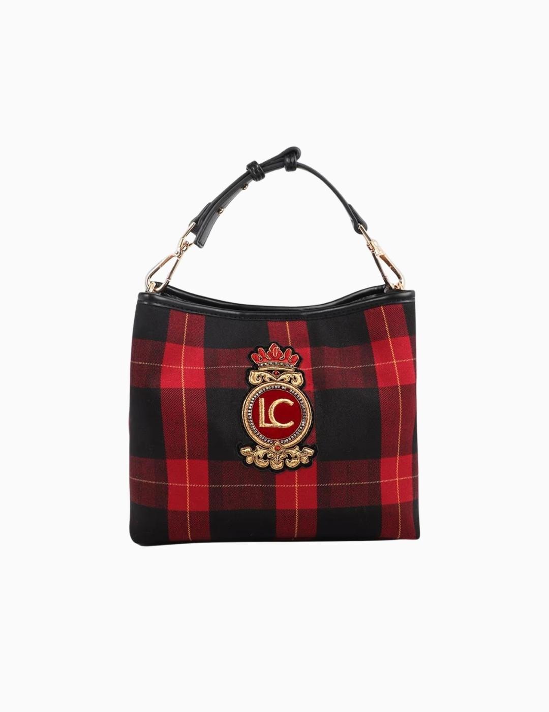 BOLSO LOLA CSDM TEJIDO CUADROS PARCHE ESCUDO