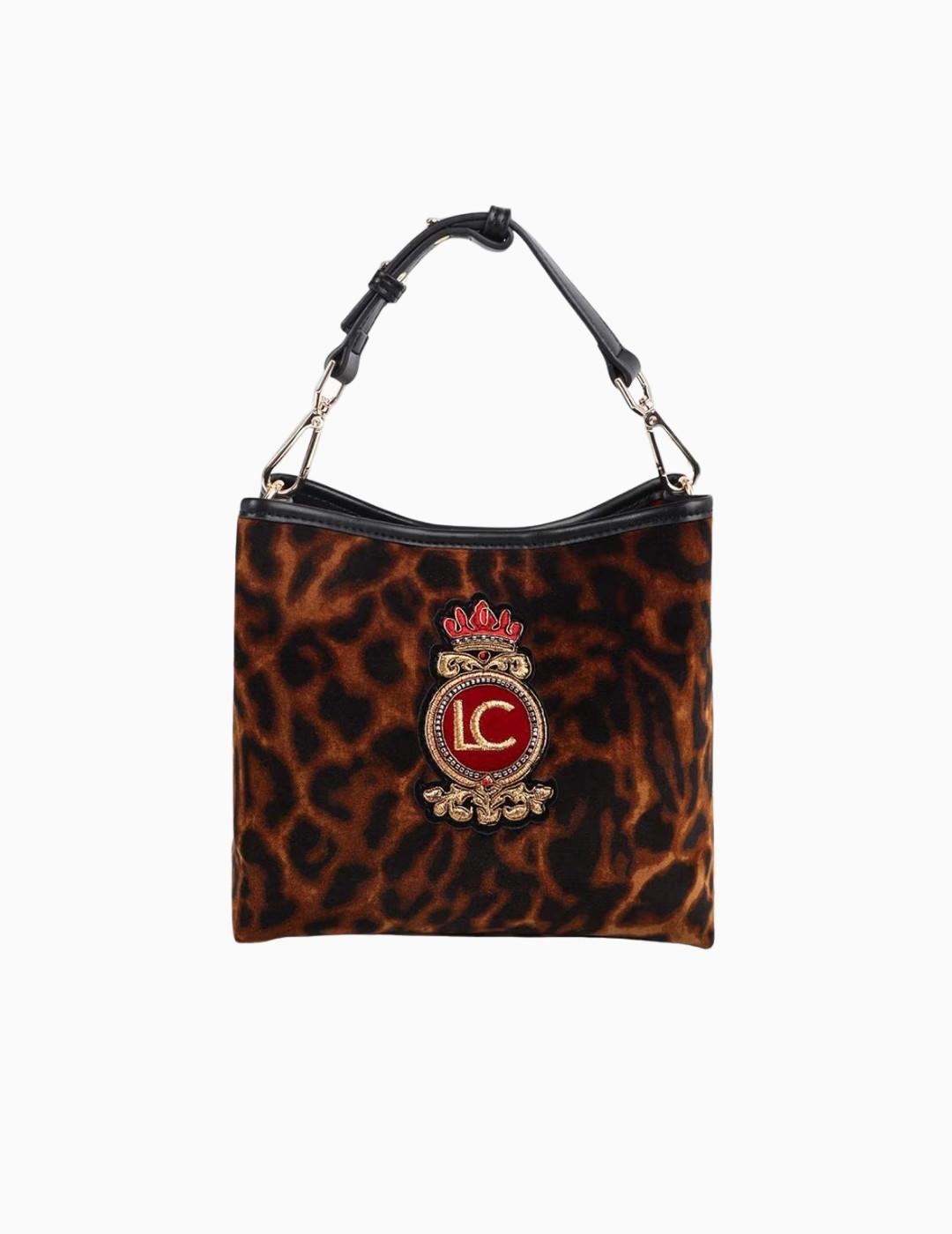 BOLSO LOLA CSDM TEJIDO ANIMAL PRINT PARCHE ESCUDO