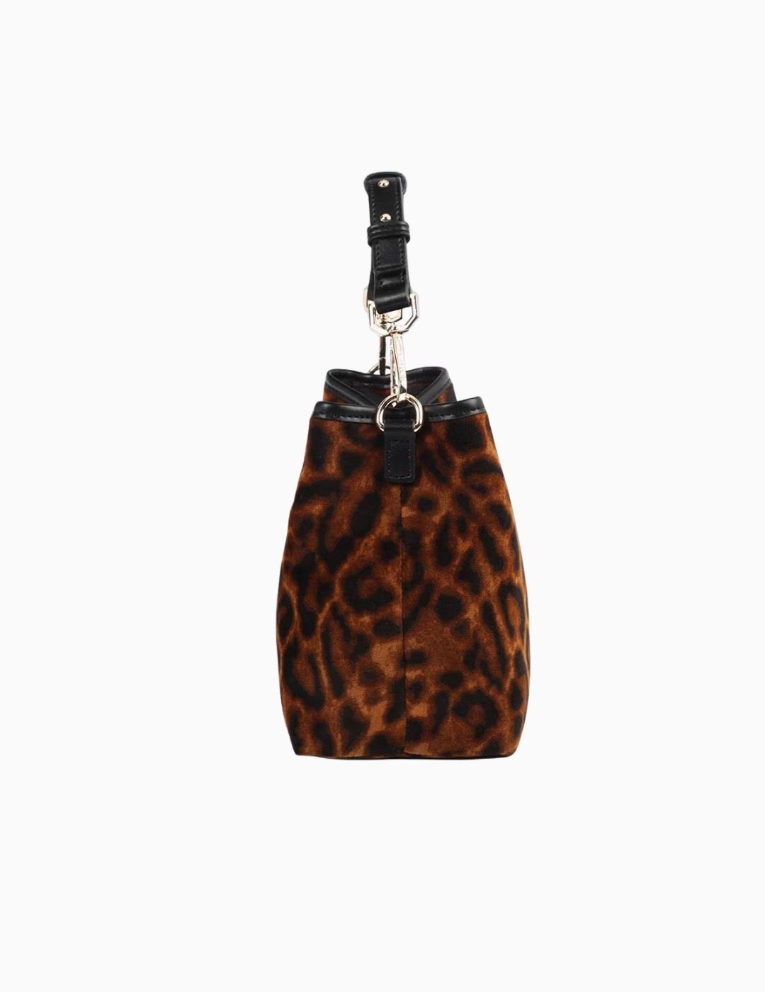 BOLSO LOLA CSDM TEJIDO ANIMAL PRINT PARCHE ESCUDO