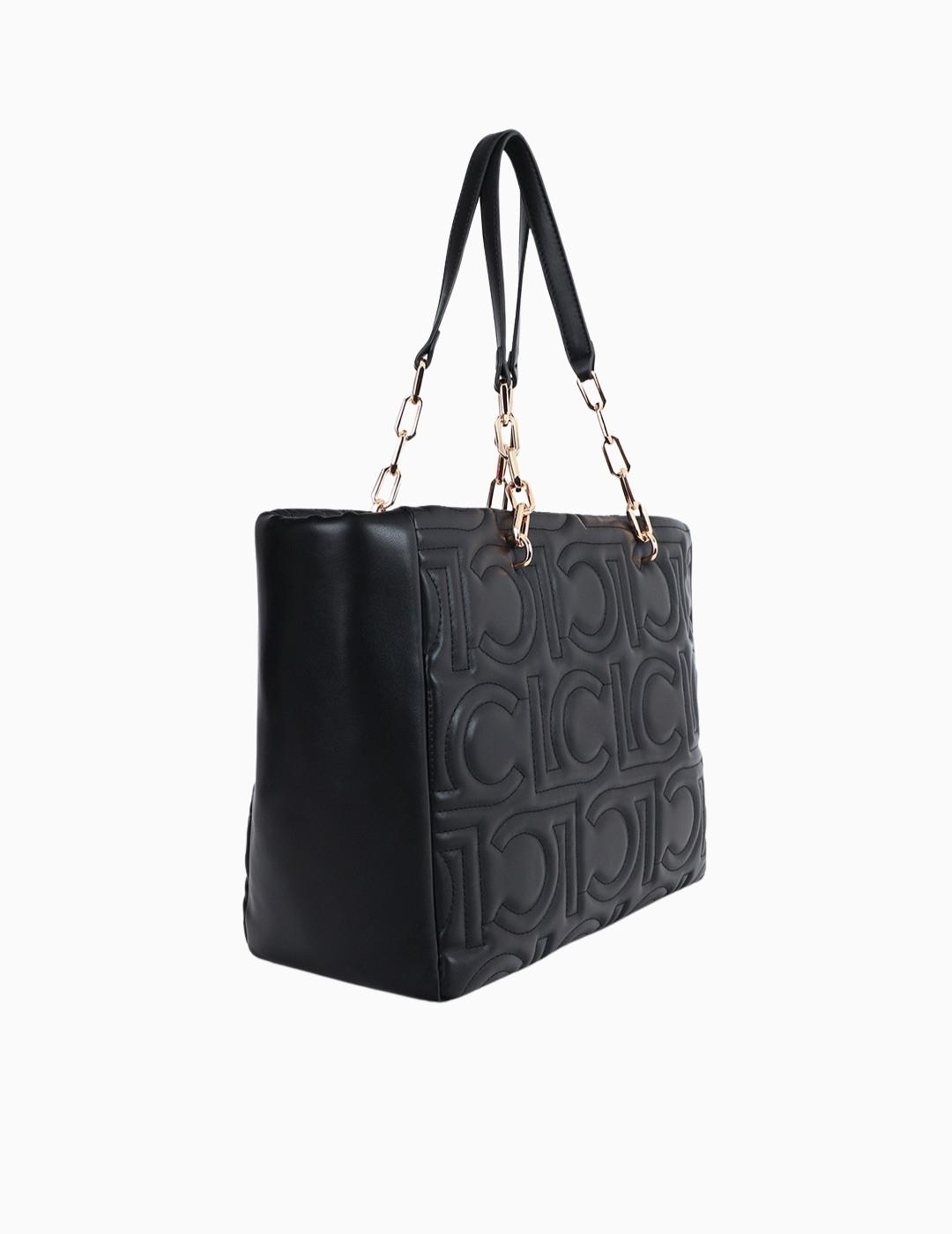 BOLSO LOLA CSDM SHOPPER ACOLCHADO LOGOTIPADO NEGRO