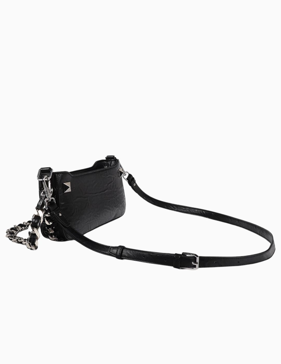 BOLSO LOLA CSDM PEQUEÑO EFECTO PIEL ARRUGADA NEGRO