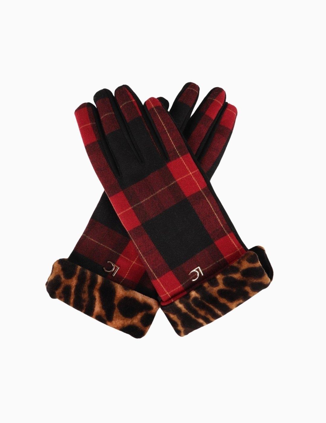 GUANTES LOLA CSDM COMBINADO TARTÁN Y LEOPARDO