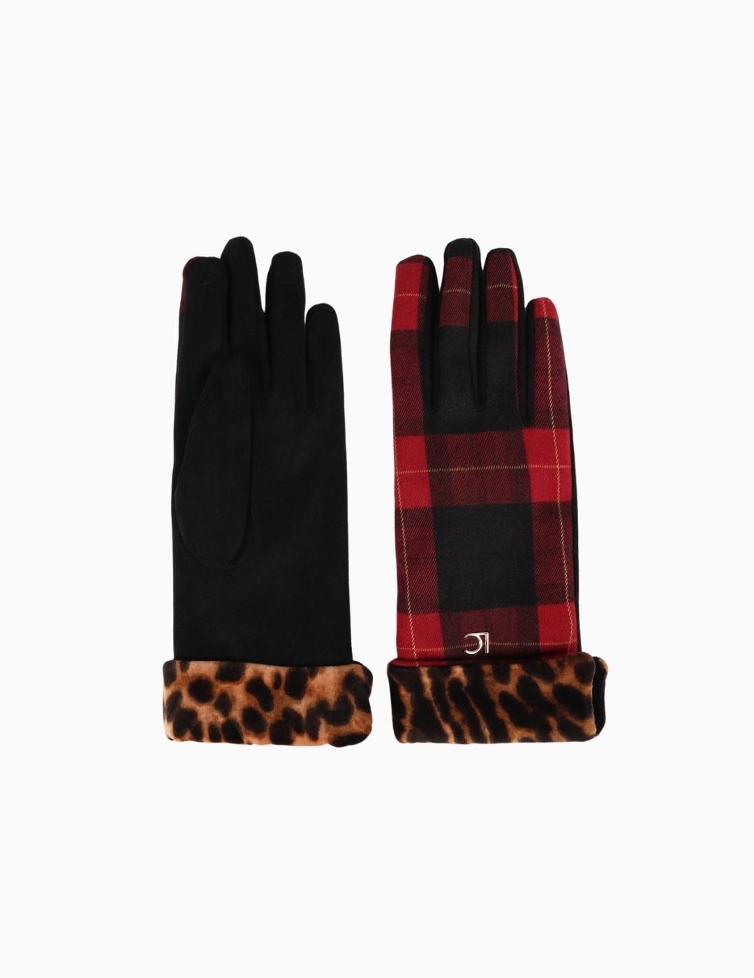 GUANTES LOLA CSDM COMBINADO TARTÁN Y LEOPARDO