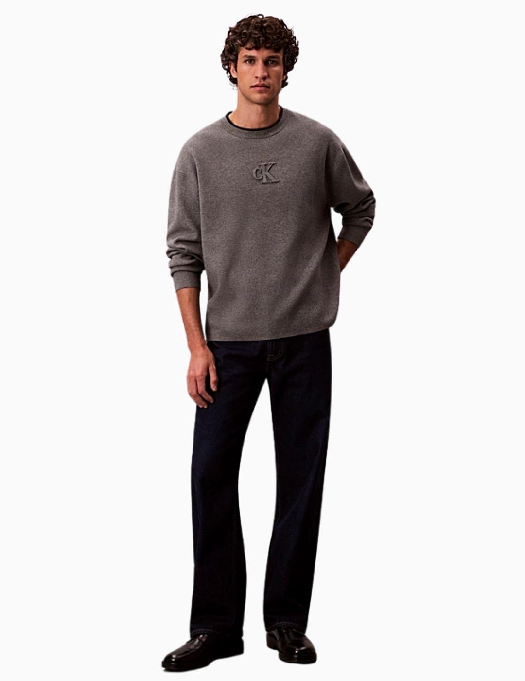 JERSEY CALVIN KLEIN HOLGADO CON LOGO