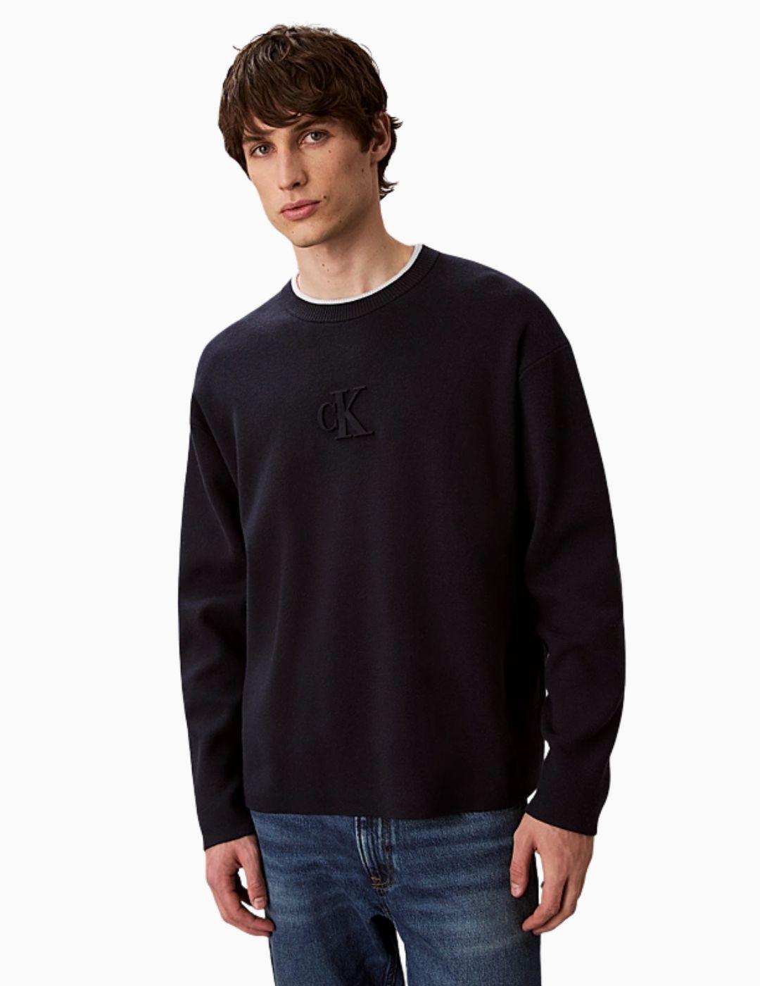 JERSEY CALVIN KLEIN HOLGADO CON LOGO