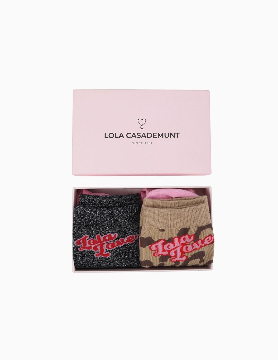 CALCETINES  LOLA CSDM PACK 2 PRINT Y LUREX