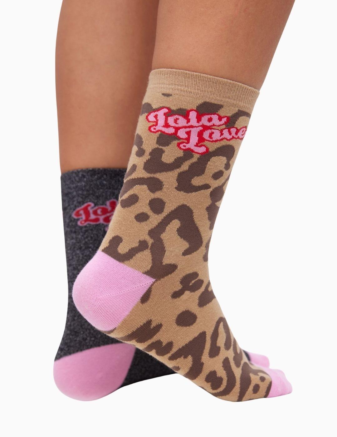 CALCETINES  LOLA CSDM PACK 2 PRINT Y LUREX