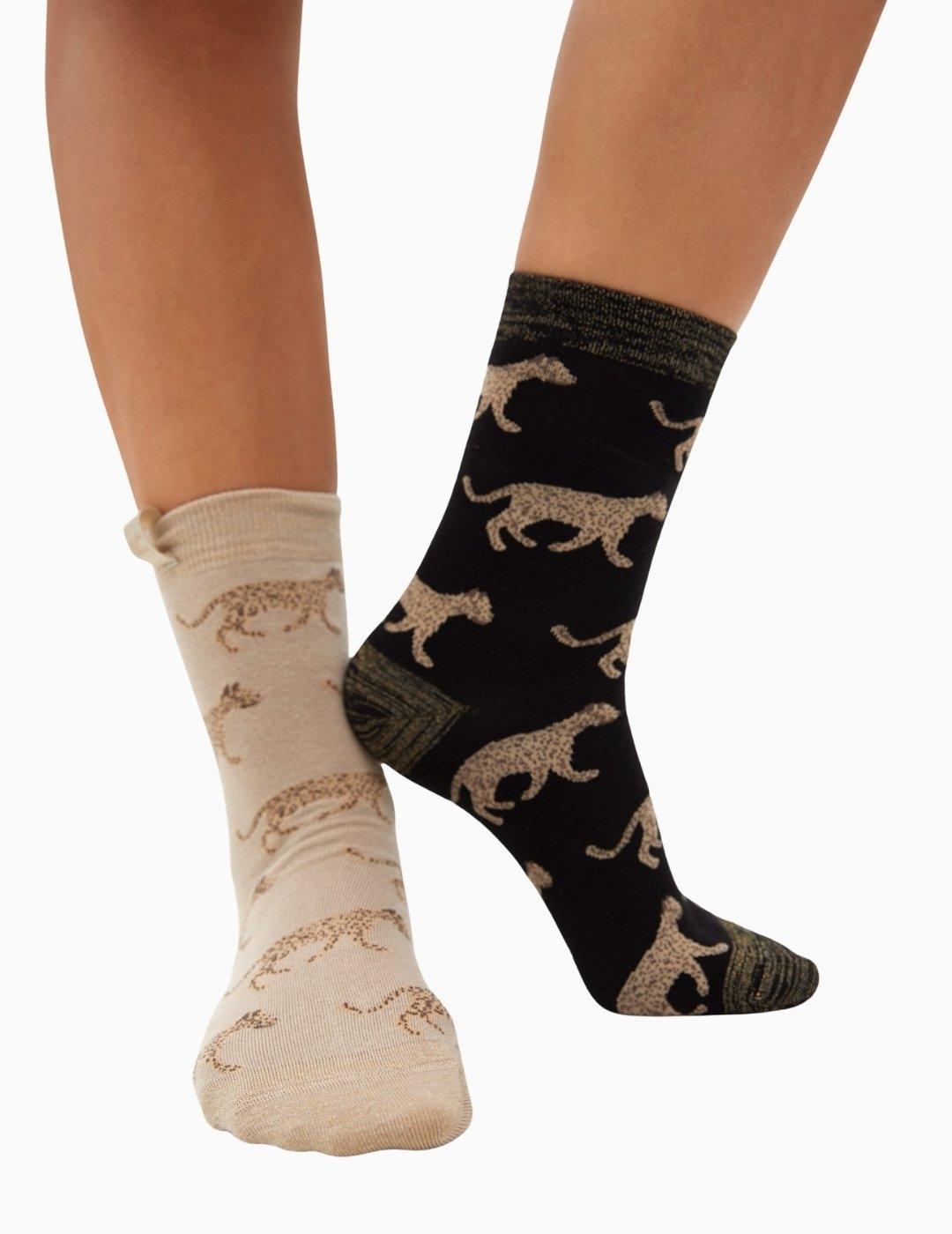 CALCETINES  LOLA CSDM PACK 2 DE LEOPARDO