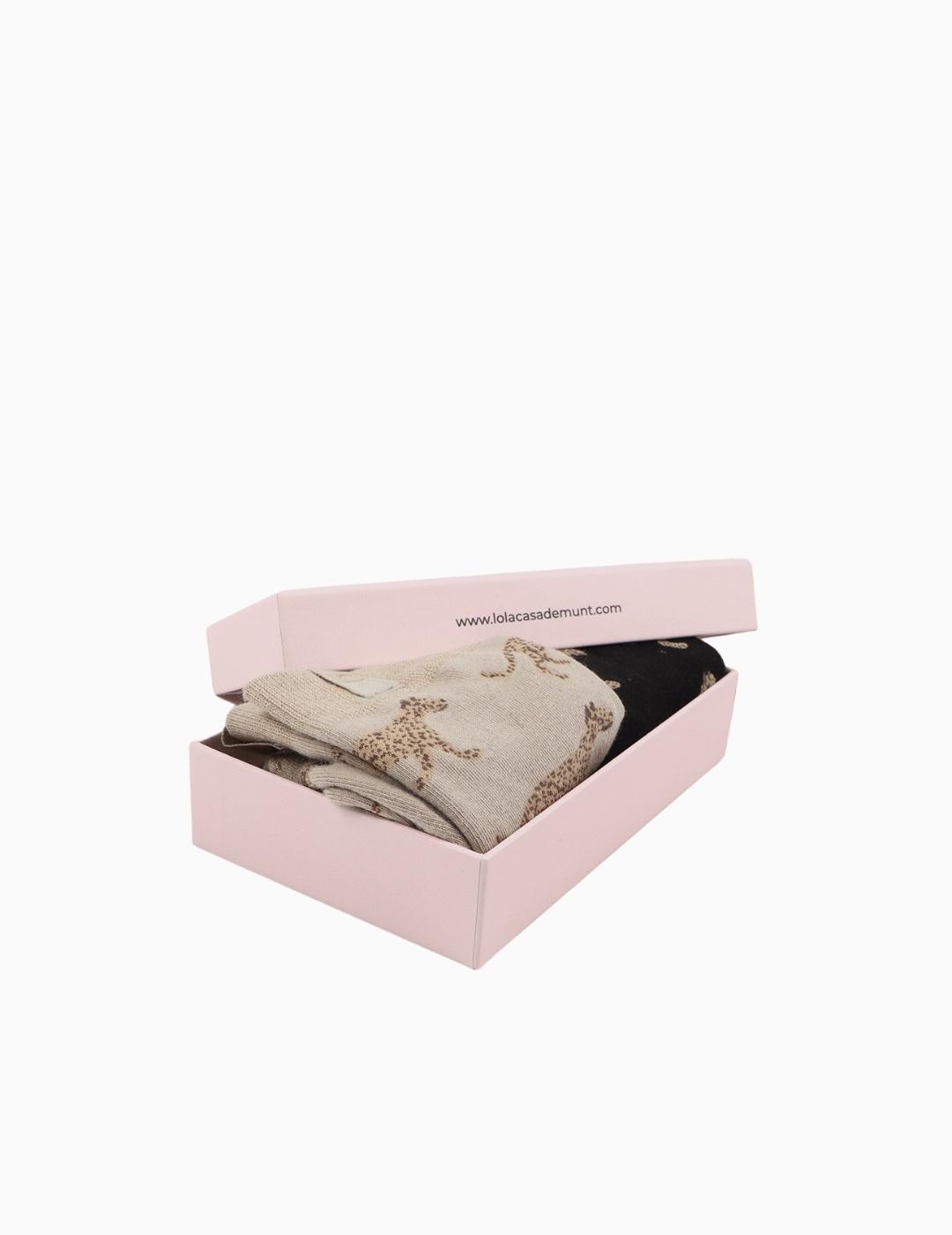 CALCETINES  LOLA CSDM PACK 2 DE LEOPARDO