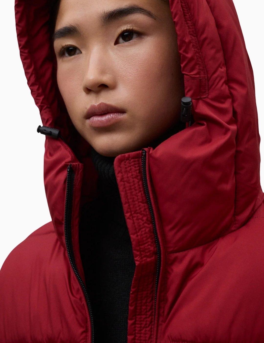 ABRIGO ECOALF MARANGU MUJER CRIMSON RED