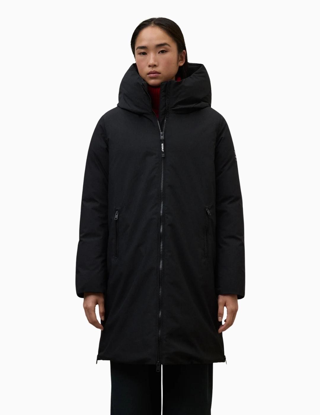 ABRIGO ECOALF MATI  MUJER NEGRO