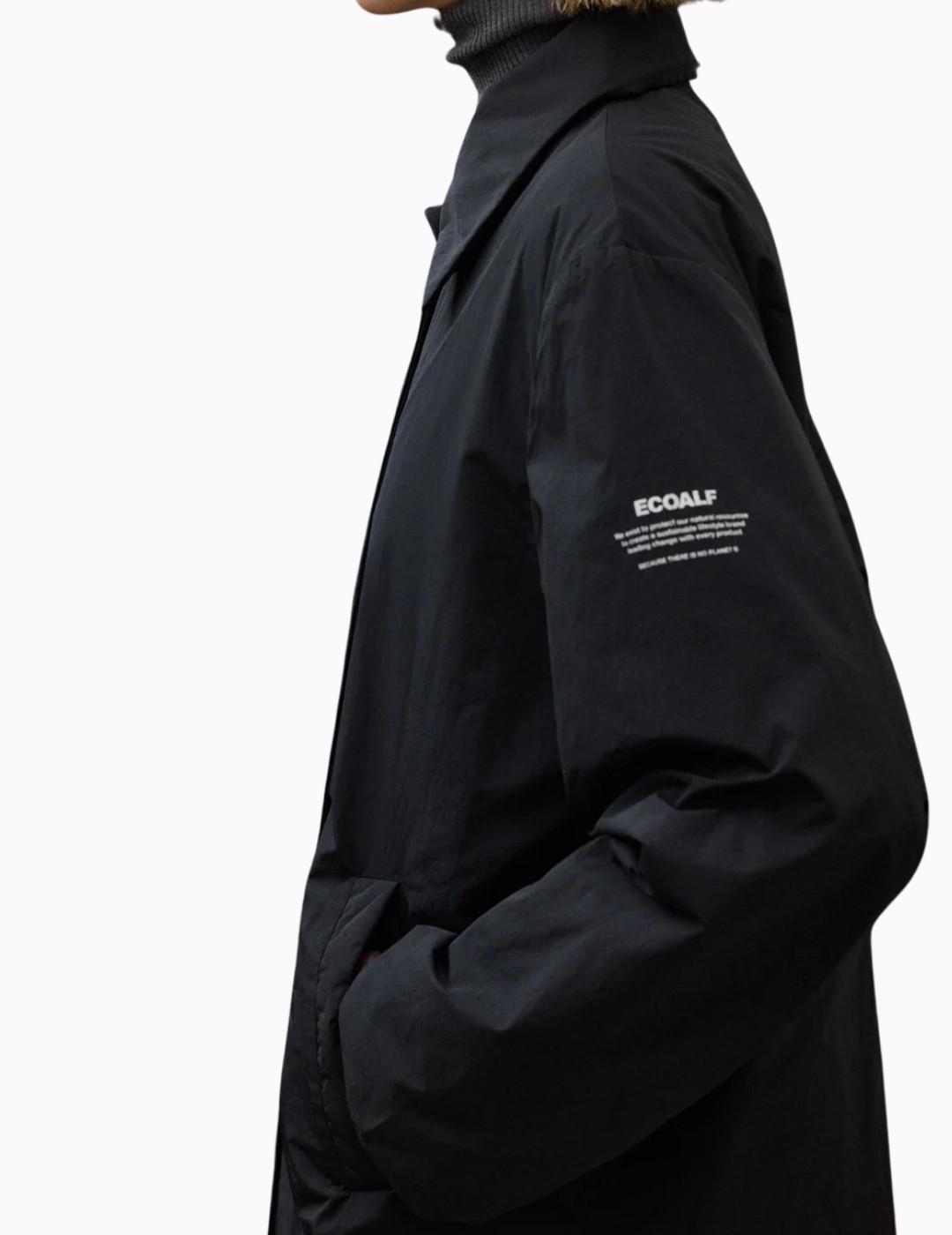 ABRIGO ECOALF MARINS MUJER NEGRO