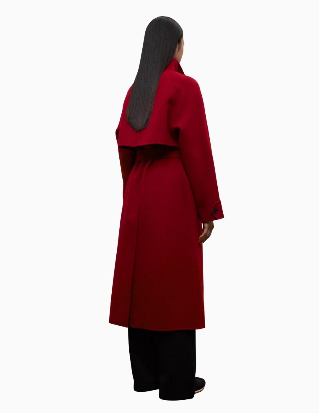 ABRIGO ECOALF LORA PAÑO MUJER CRIMISON RED