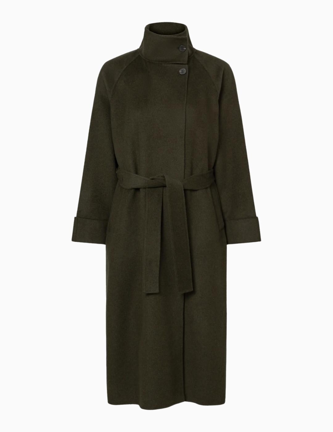 ABRIGO ECOALF LORA PAÑO MUJER VINTAGE GREEN