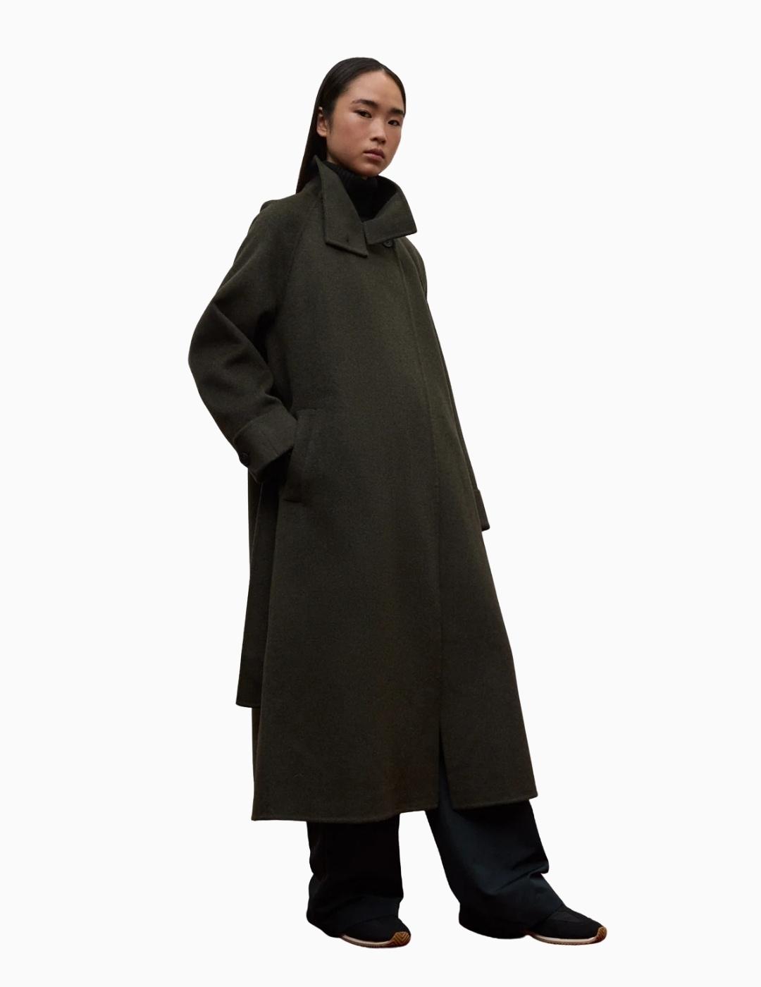 ABRIGO ECOALF LORA PAÑO MUJER VINTAGE GREEN