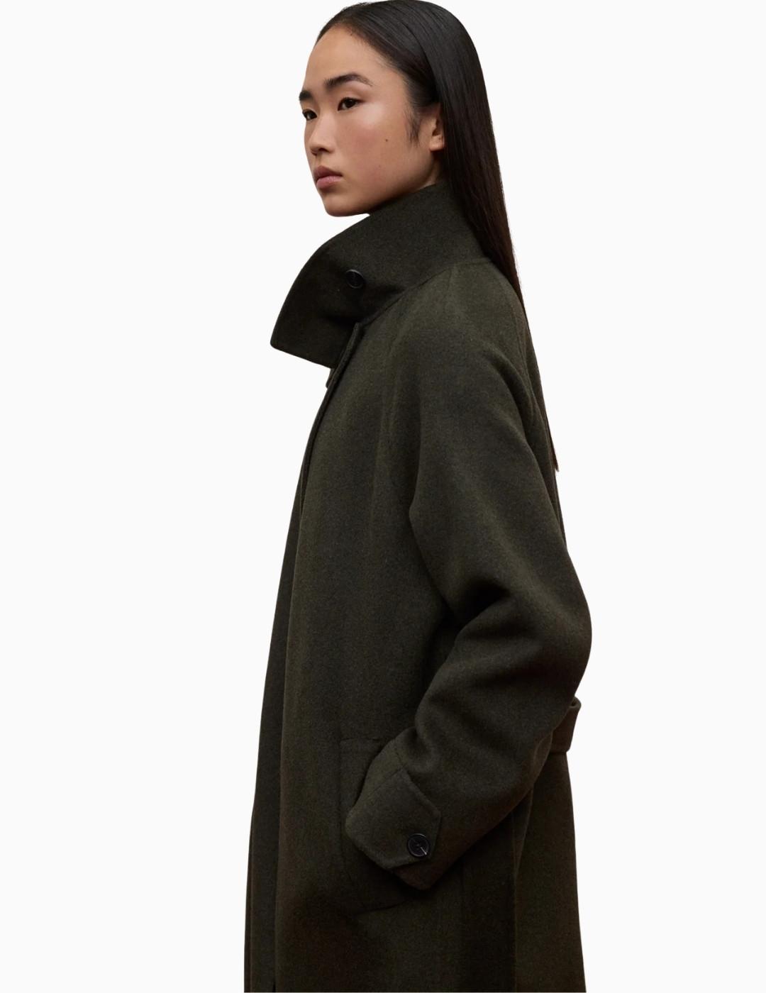 ABRIGO ECOALF LORA PAÑO MUJER VINTAGE GREEN