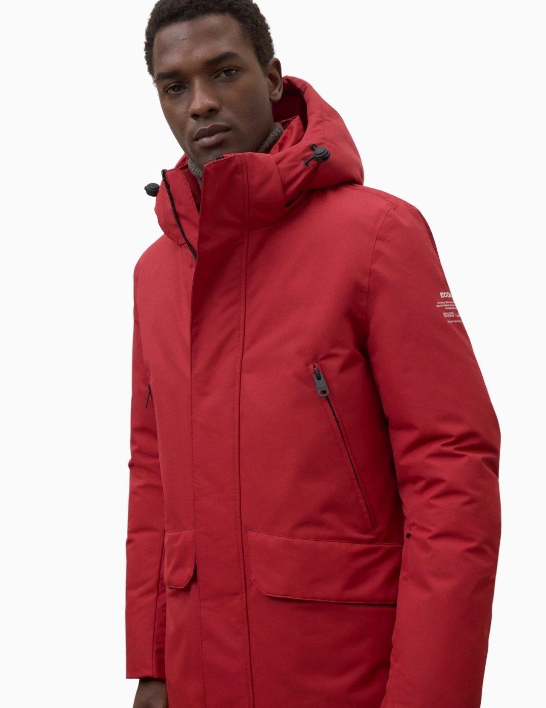 ABRIGO ECOALF NEW ICEBERG HOMBRE DARK RED