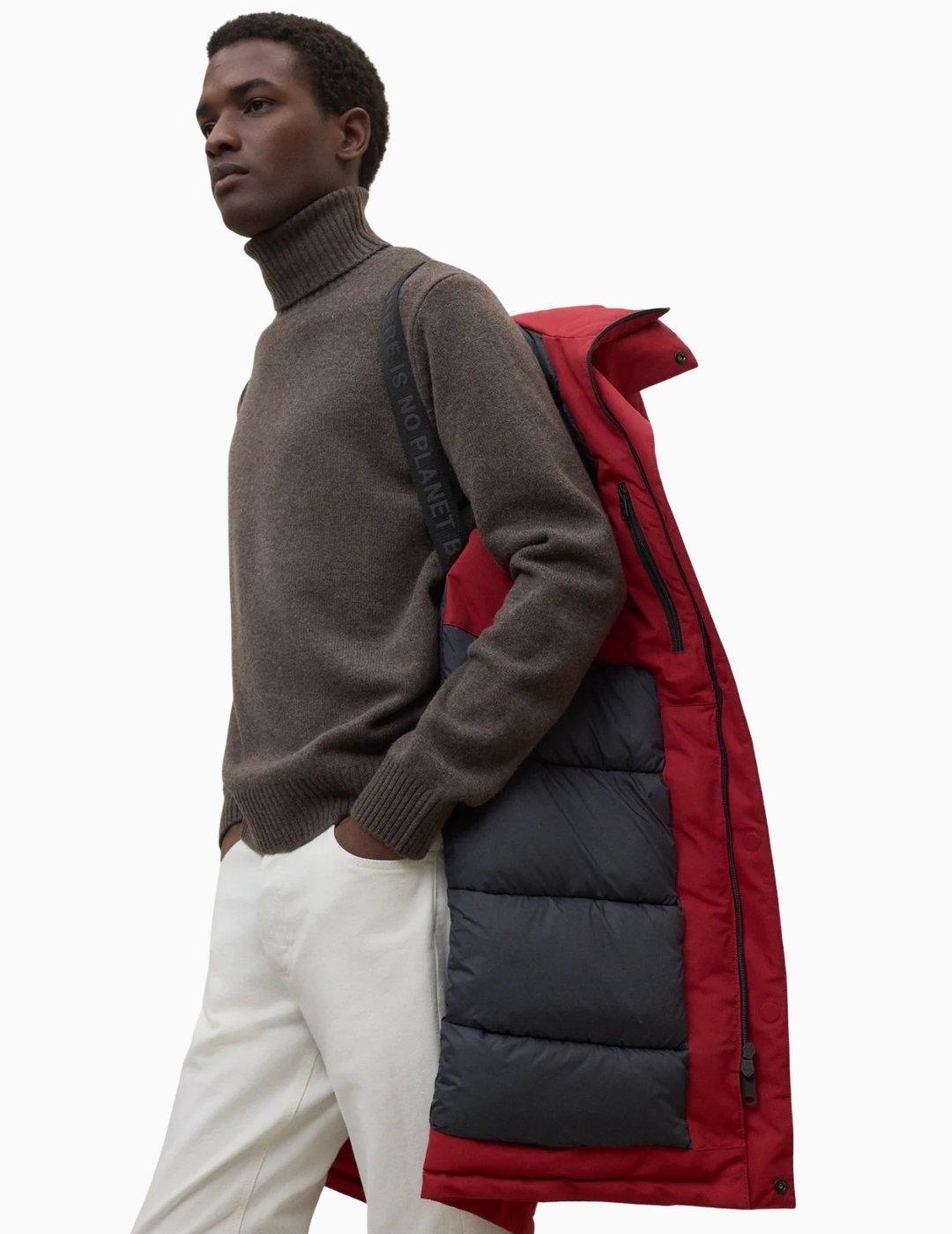 ABRIGO ECOALF NEW ICEBERG HOMBRE DARK RED