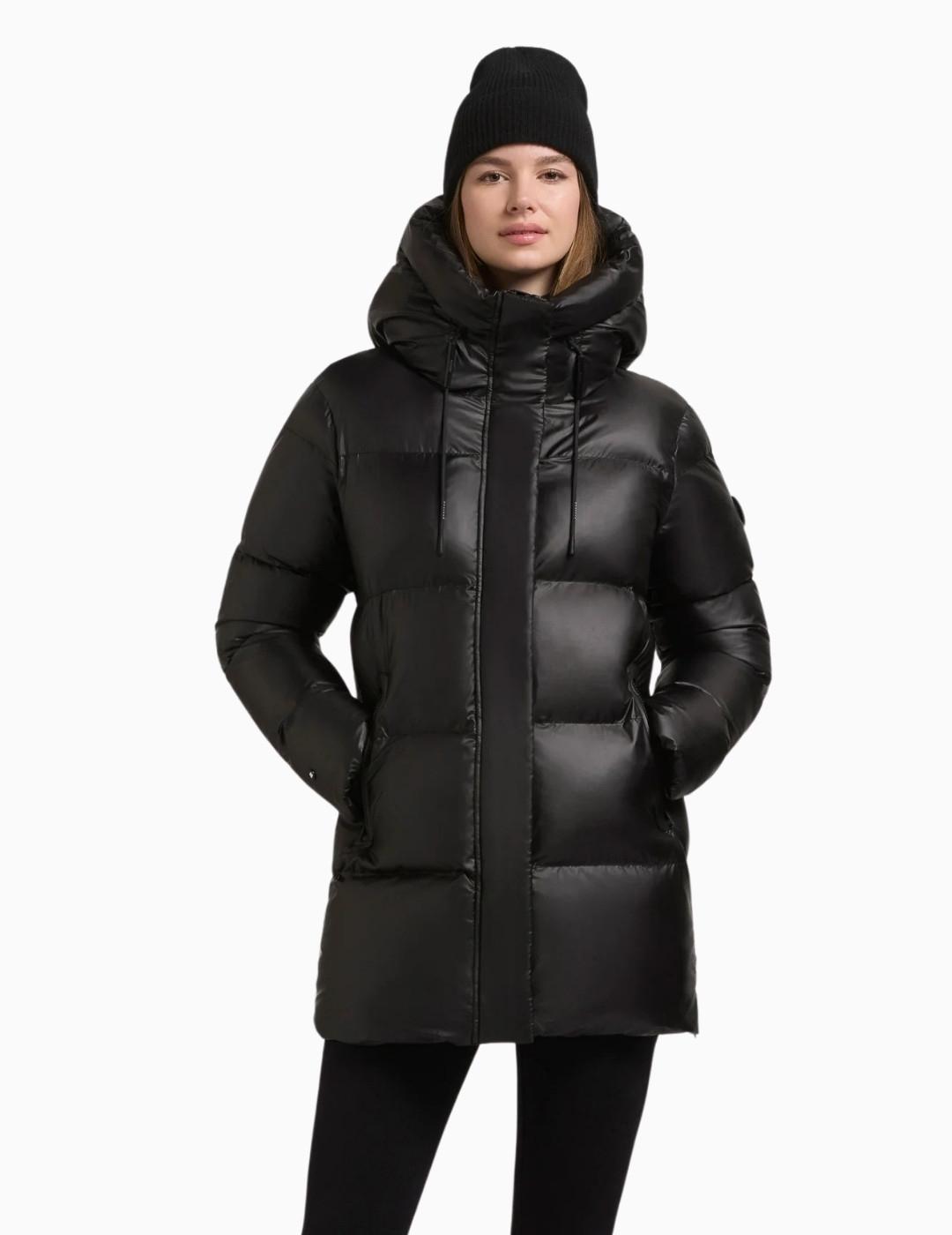 ABRIGO KHUJO DROWN SHINY NEGRO