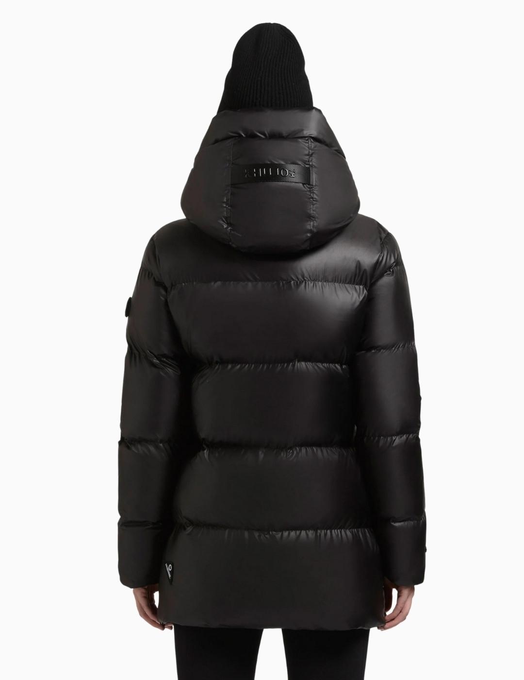 ABRIGO KHUJO DROWN SHINY NEGRO