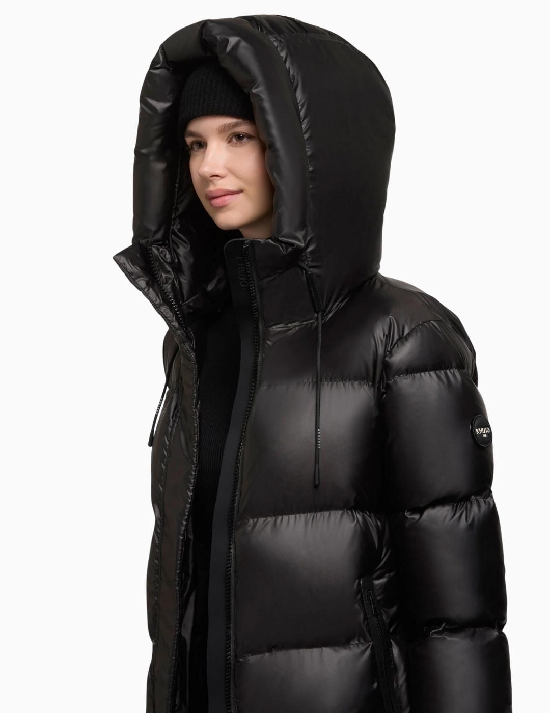 ABRIGO KHUJO DROWN SHINY NEGRO