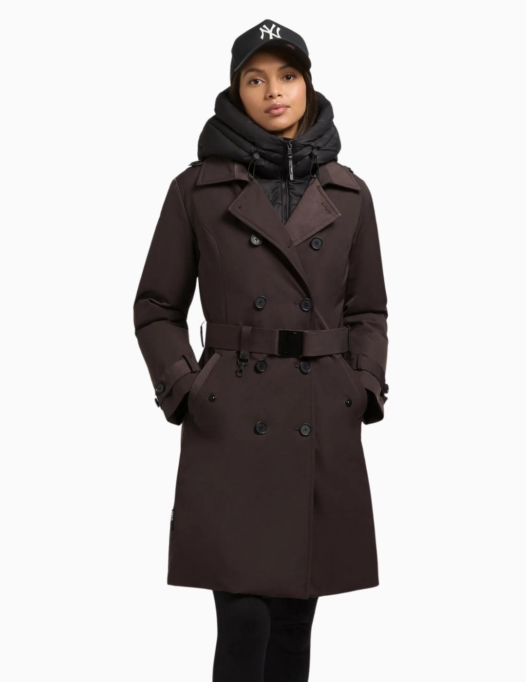 ABRIGO KHUJO GORA GABARDINA GRAPHITE GREY