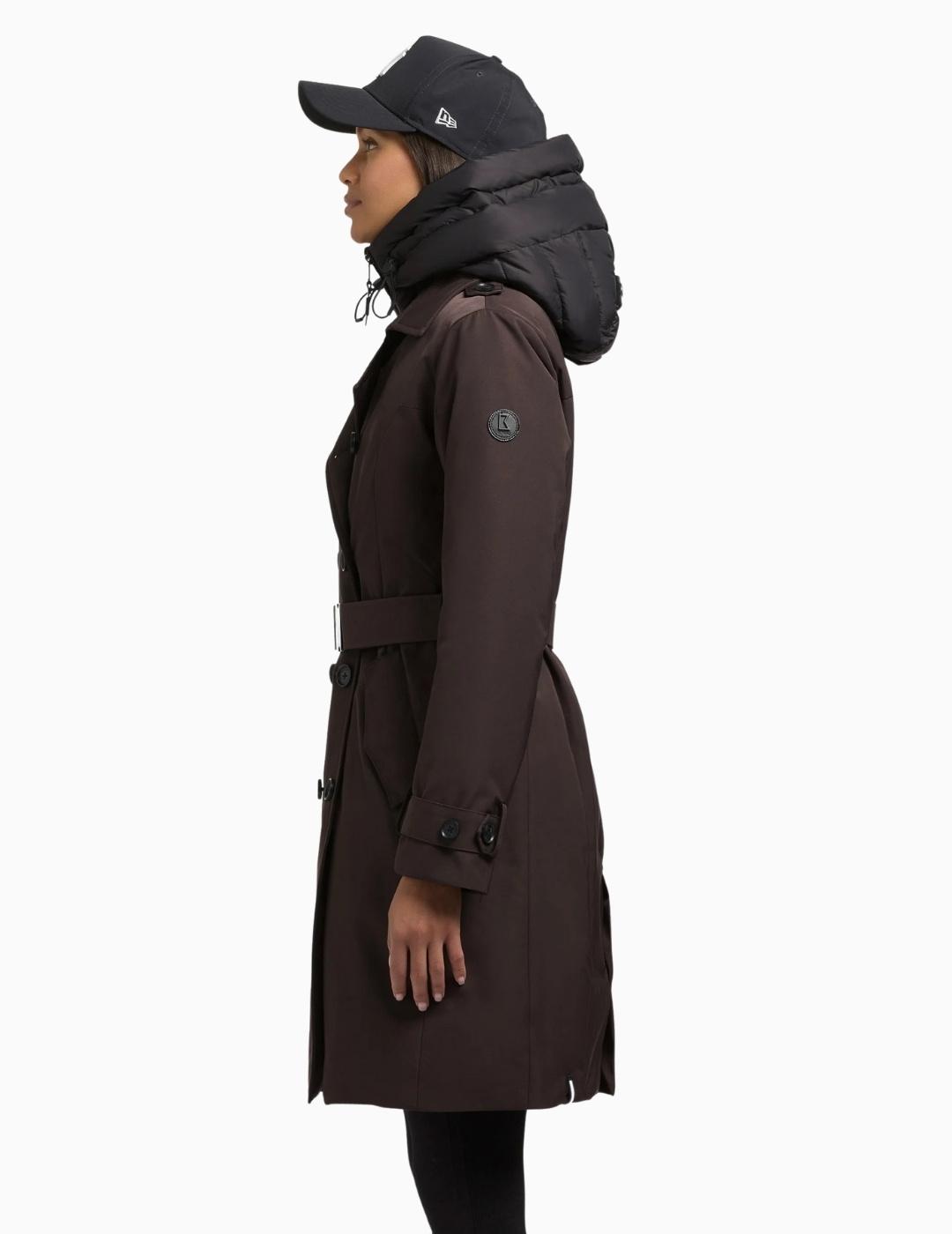 ABRIGO KHUJO GORA GABARDINA GRAPHITE GREY