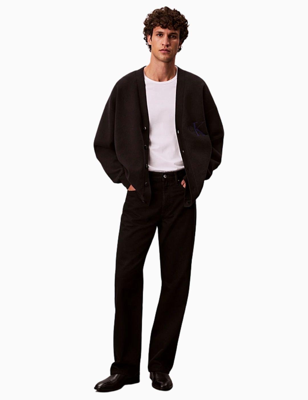 CARDIGAN CALVIN KLEIN HOLGADO LOGO MONOGRAMA