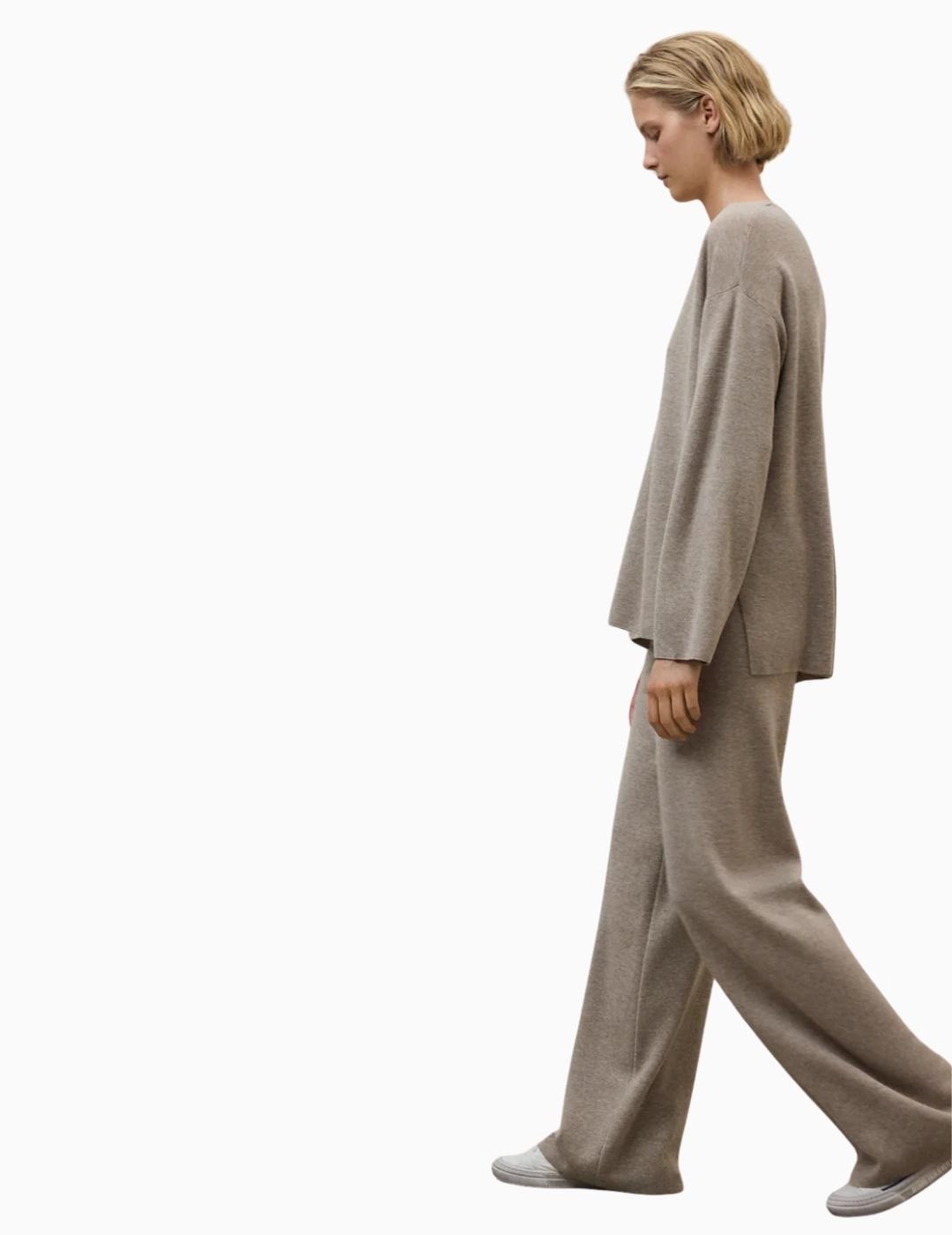 JERSEY ECOALF BEGONIA KNIT DARK SAND MELANGE