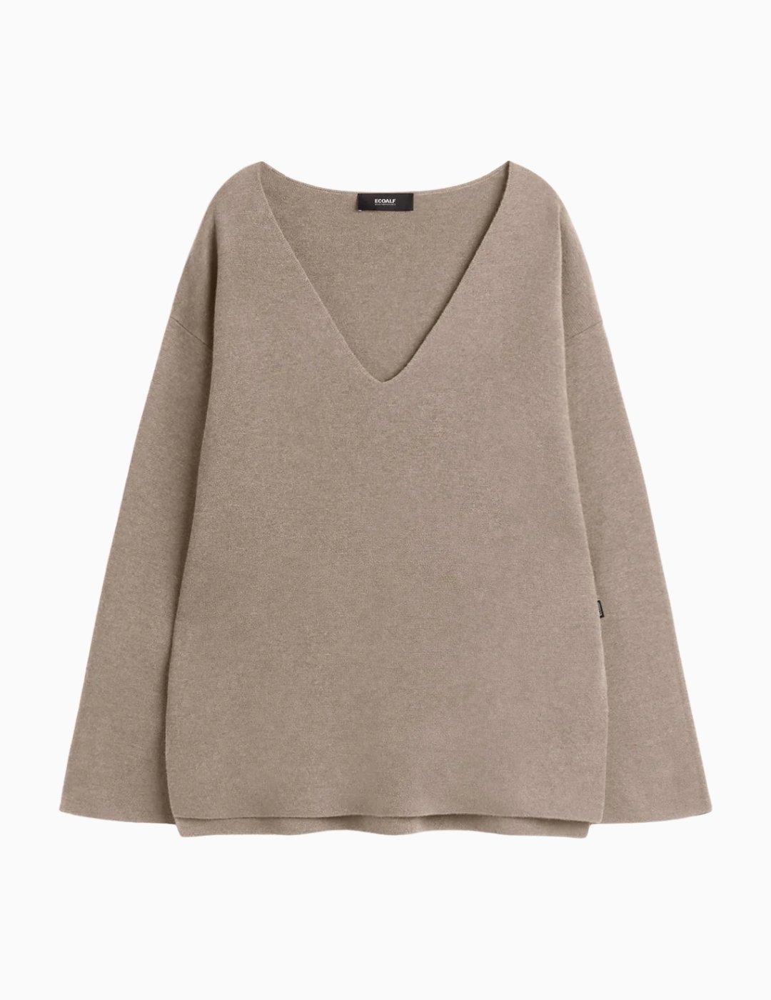 JERSEY ECOALF BEGONIA KNIT DARK SAND MELANGE