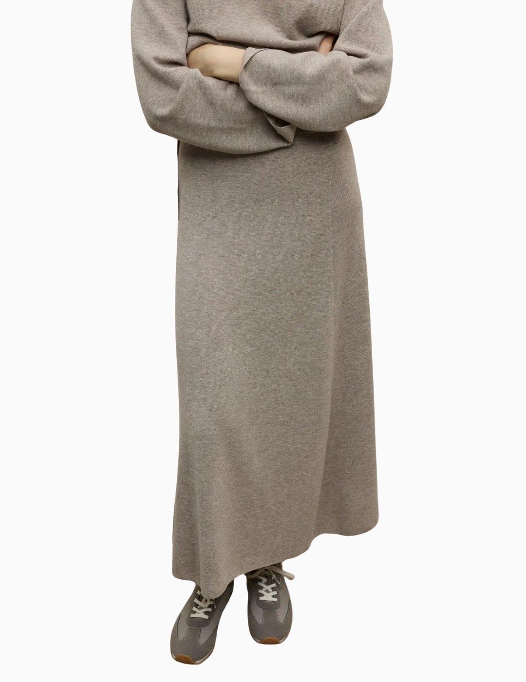 FALDA ECOALF IMA SKIRT DARK SAND MELANGE