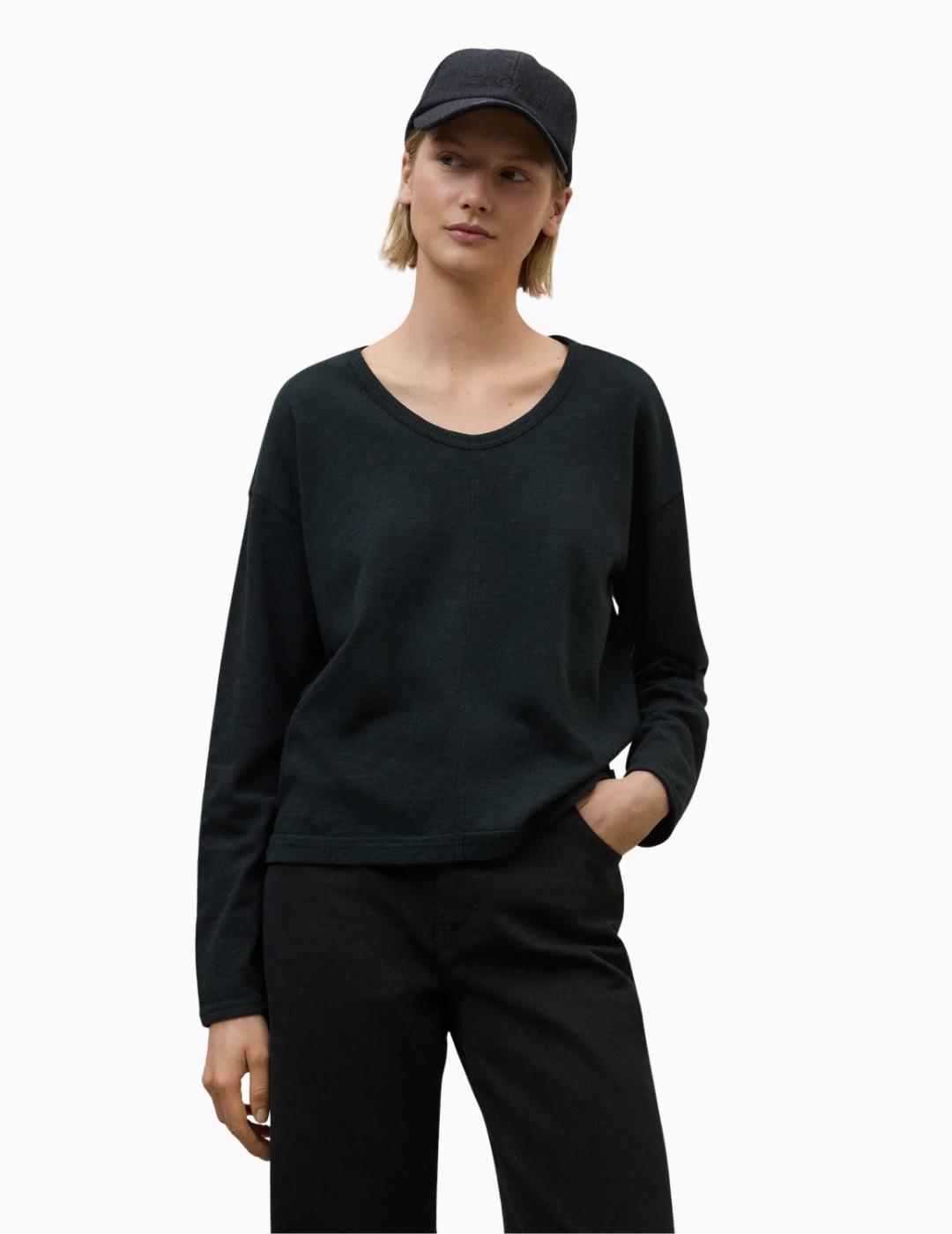 CAMISETA  ECOALF ADRAGA MANGA LARGA  SHADOW BLACK