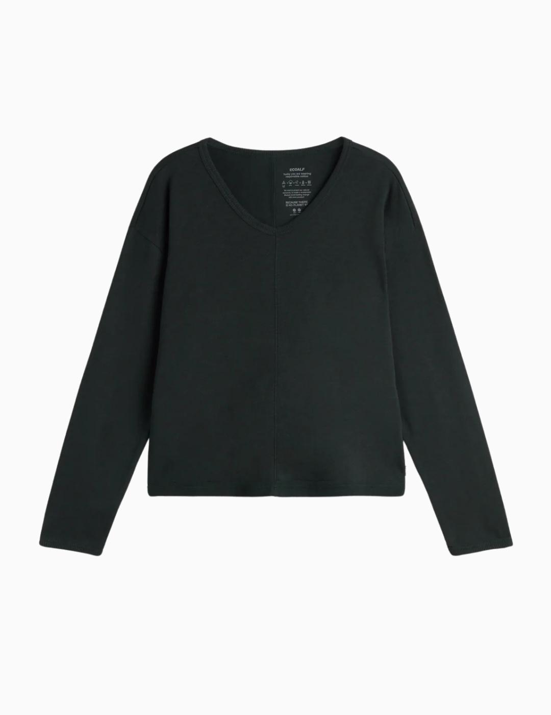 CAMISETA  ECOALF ADRAGA MANGA LARGA  SHADOW BLACK