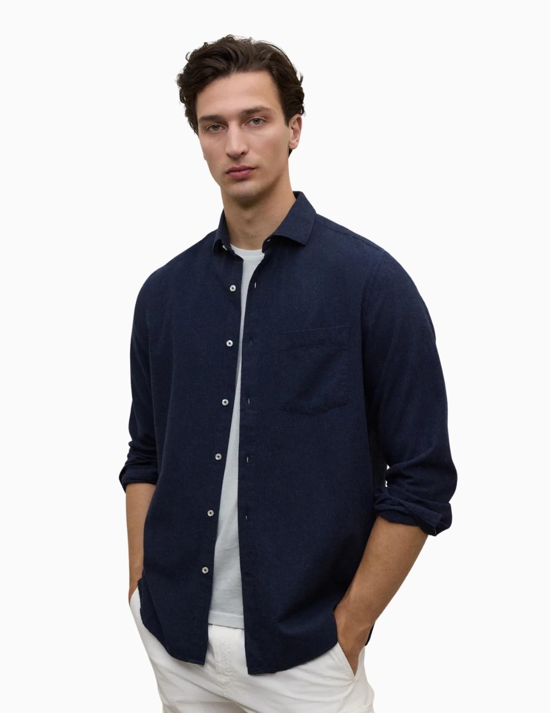 CAMISA ECOALF FELIPE SHIRT NAVY MELANGE