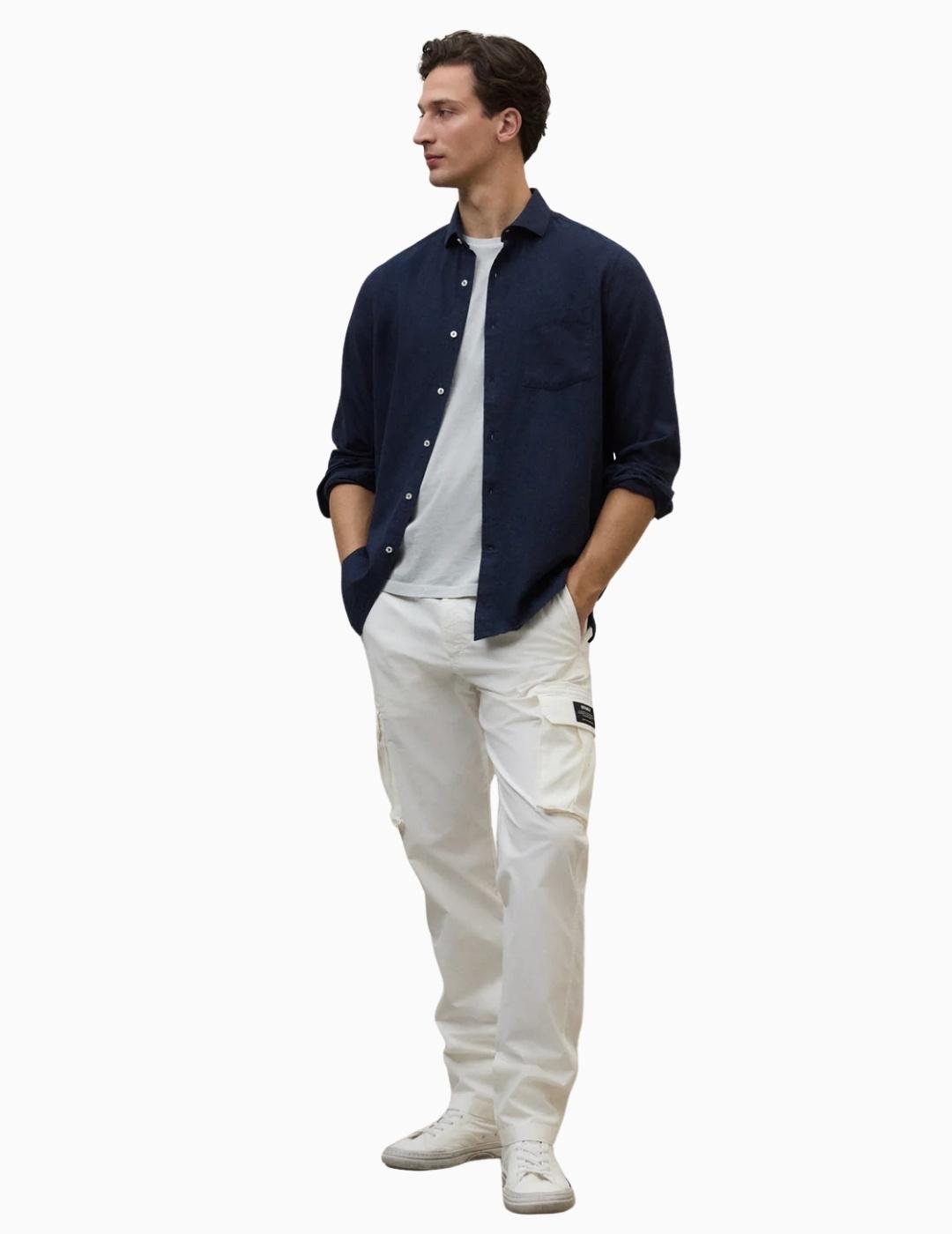 CAMISA ECOALF FELIPE SHIRT NAVY MELANGE