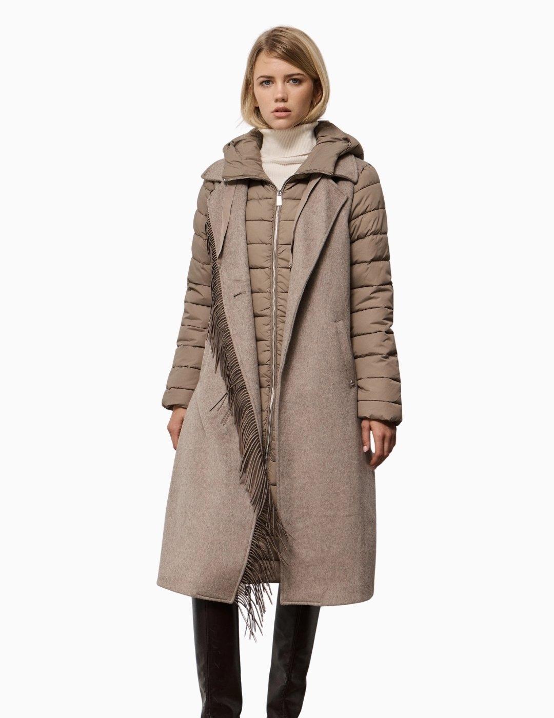 ABRIGO BSB PUFFER CON FLECOS LARGO FANCO