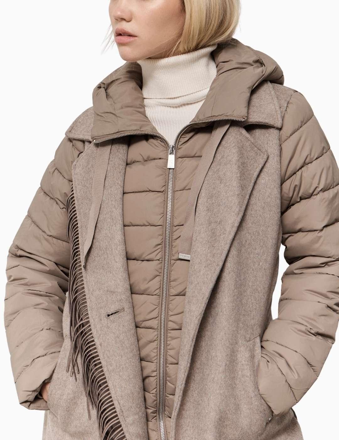 ABRIGO BSB PUFFER CON FLECOS LARGO FANCO