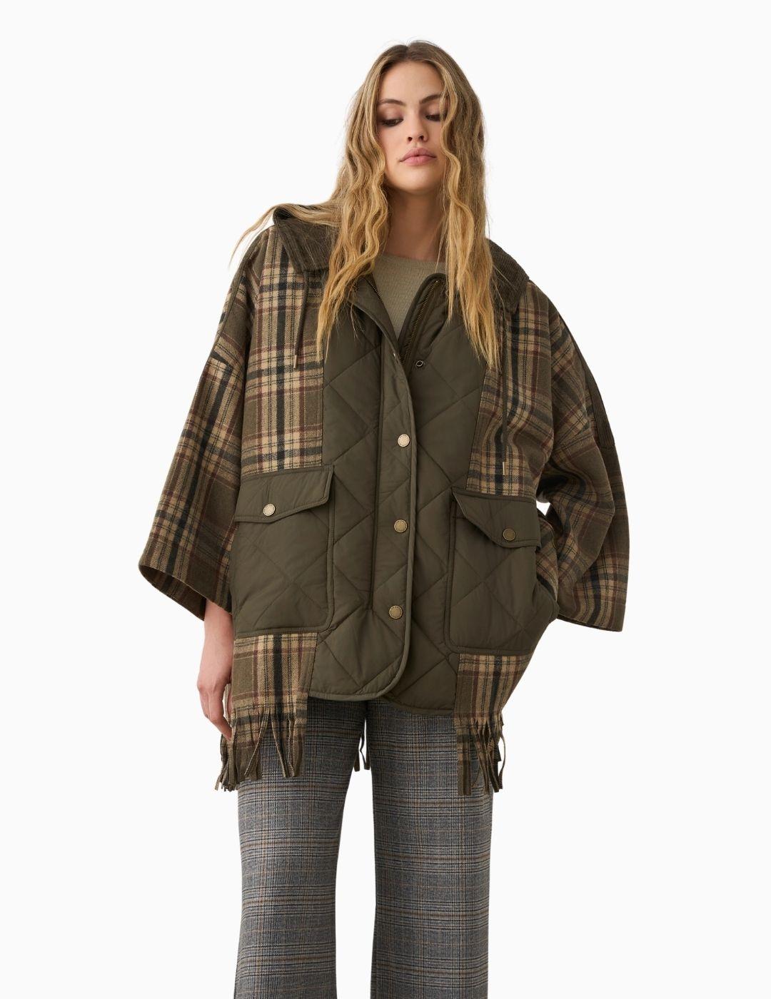 CAPA BSB ESTAMPADO CUADROS Y FLECOS VERDE