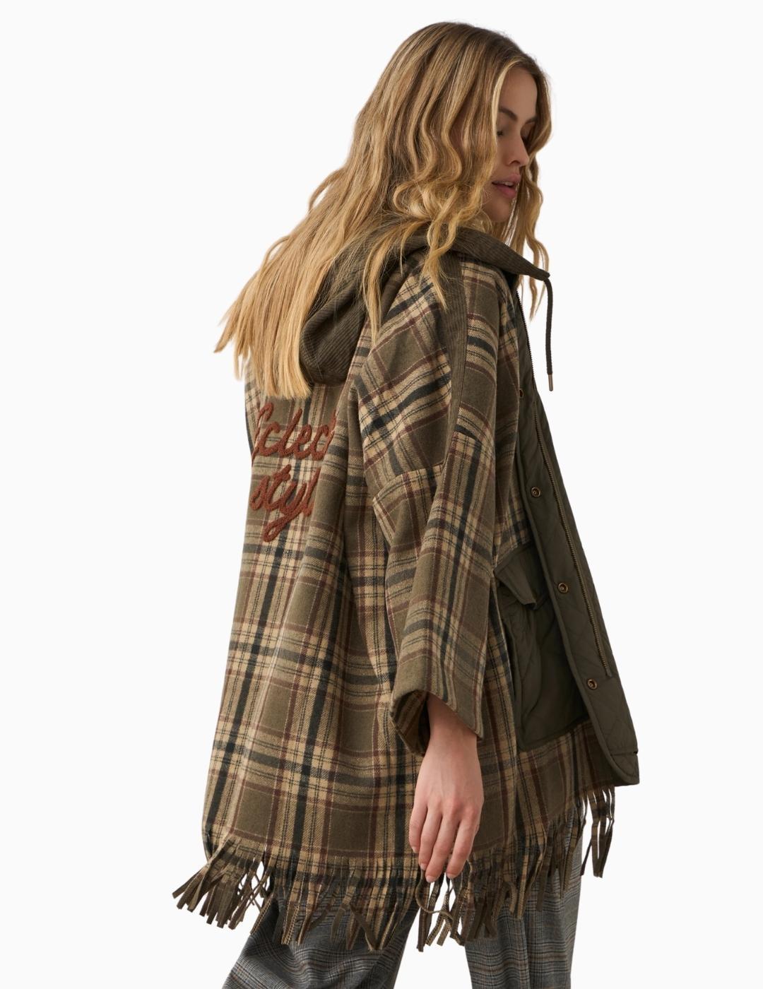 CAPA BSB ESTAMPADO CUADROS Y FLECOS VERDE