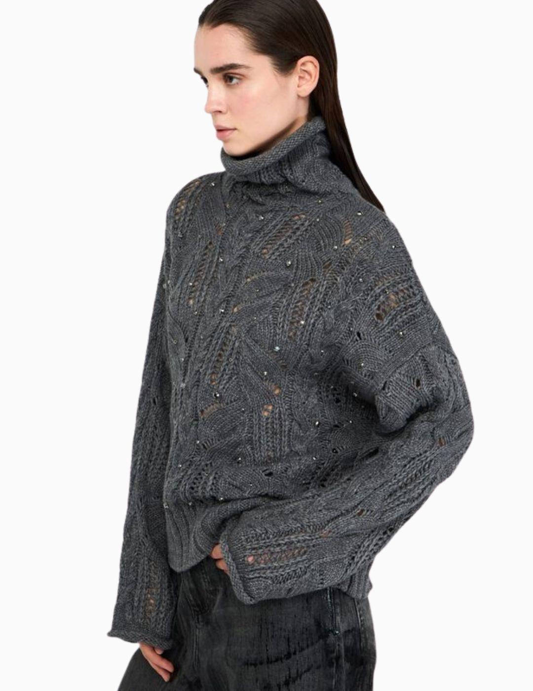 JERSEY LIU JO CUELLO ALTO PEDRERIA