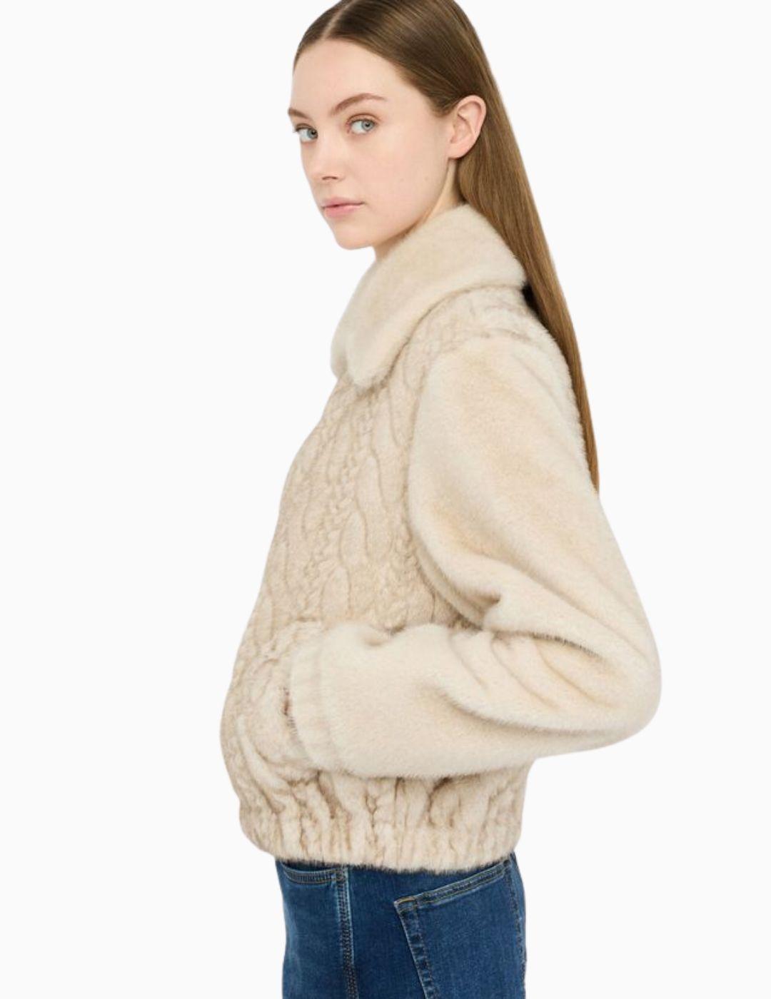 BOMBER LIU JO PELUCHE CON TRENZAS