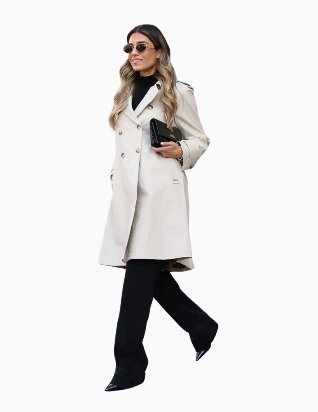 GABARDINA SCRIPTA LISA CON BOTONES