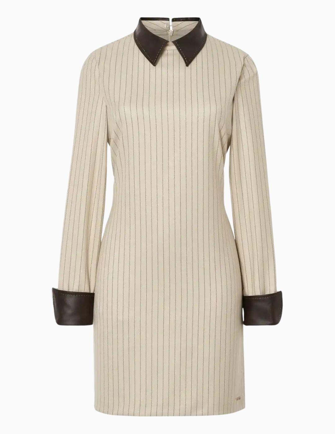 VESTIDO SCRIPTA DE RAYAS DETALLE CUELLO