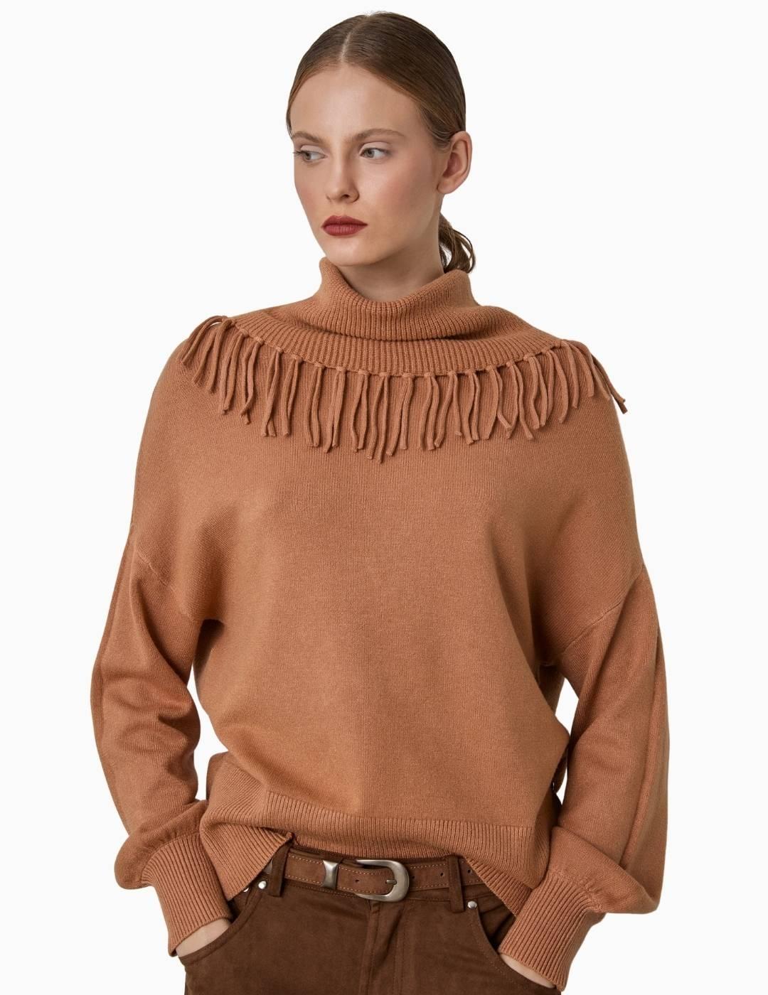 JERSEY  BSB CUELLO ALTO FLECOS CARAMELO