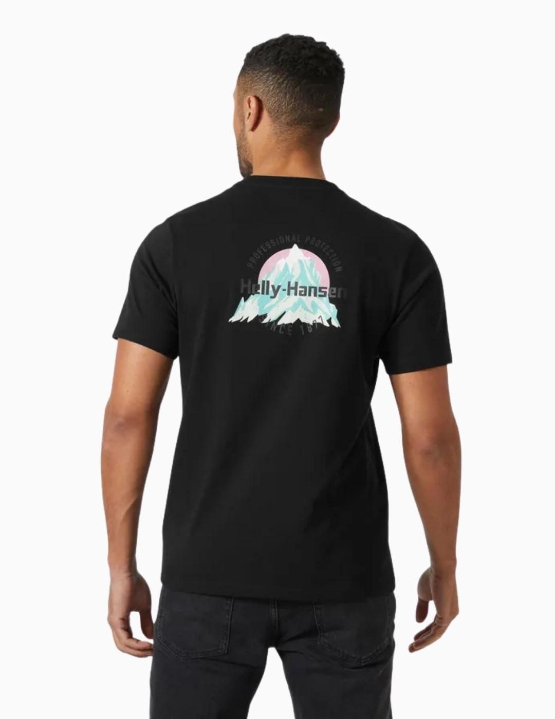 CAMISETA HELLY HANSEN CORE GRAPHIC 2.0  NEGRA