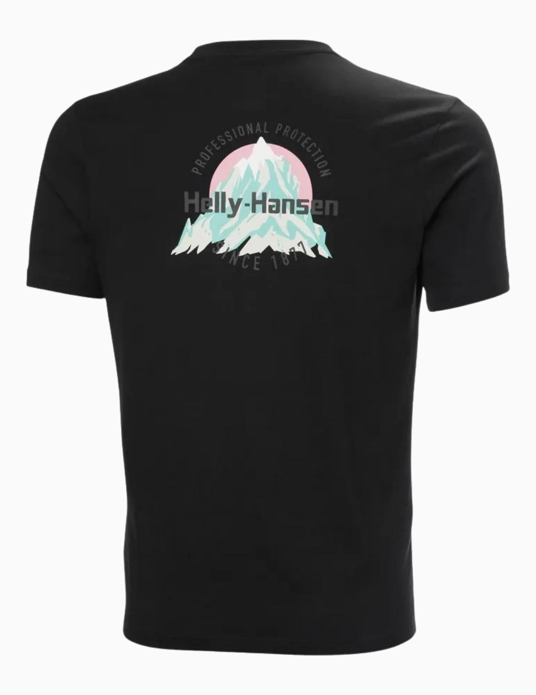 CAMISETA HELLY HANSEN CORE GRAPHIC 2.0  NEGRA