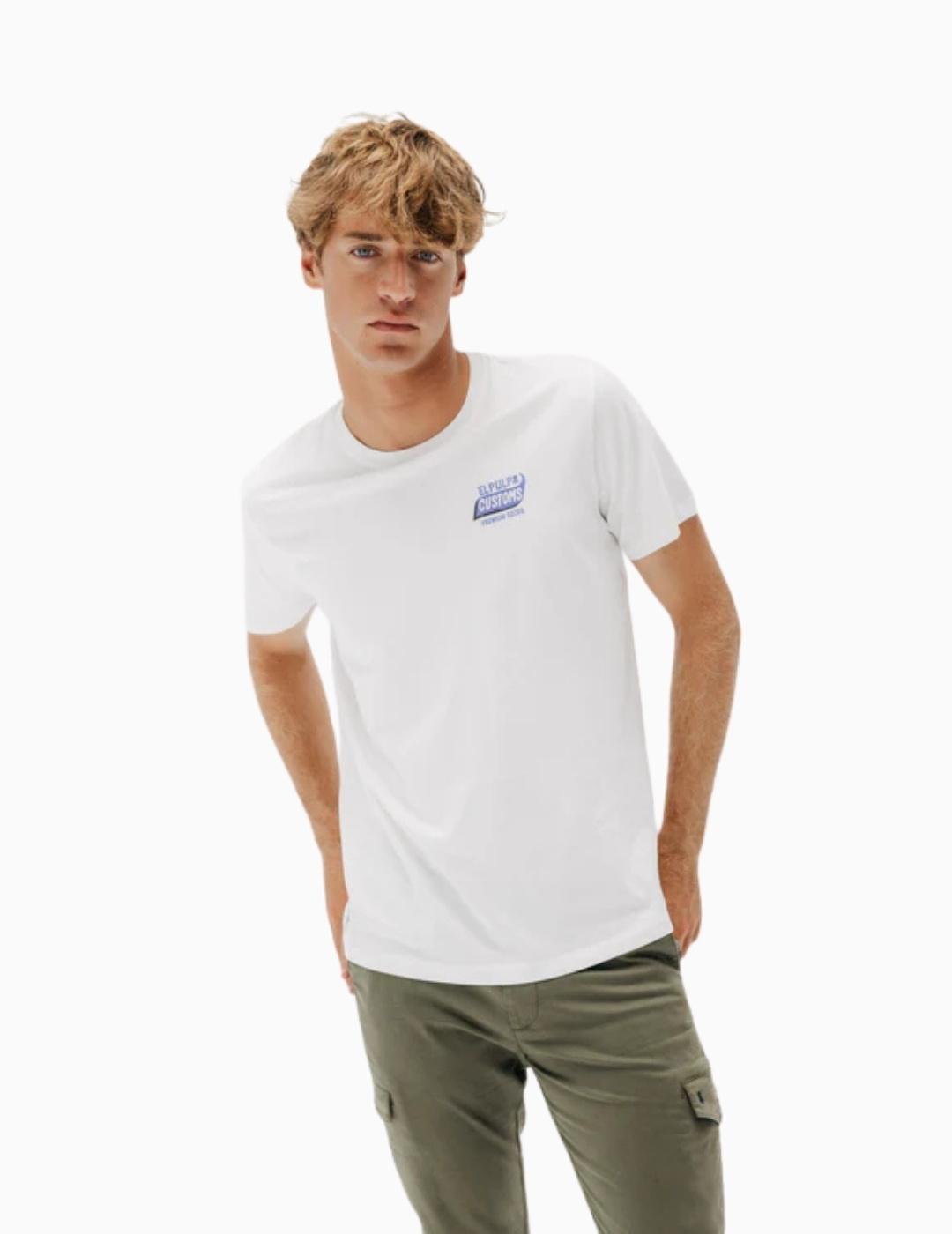 CAMISETA EL PULPO CUSTOMS BLANCO PURO