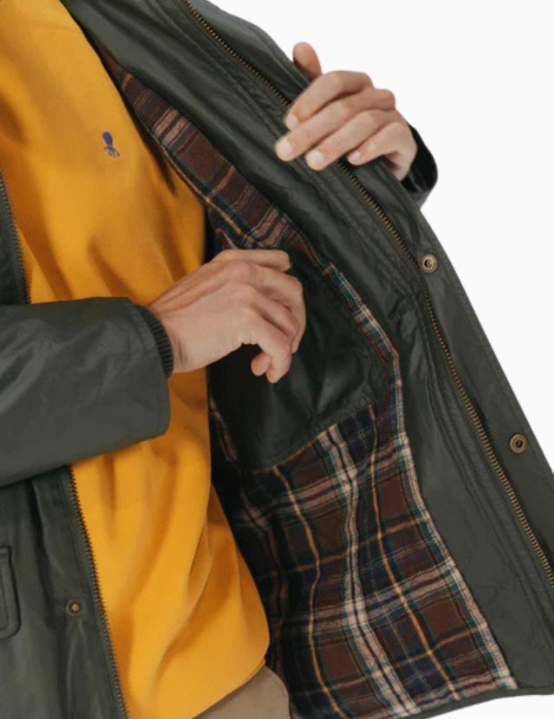 CHAQUETA EL PULPO ENCERADA HERITAGE VERDE MILITAR