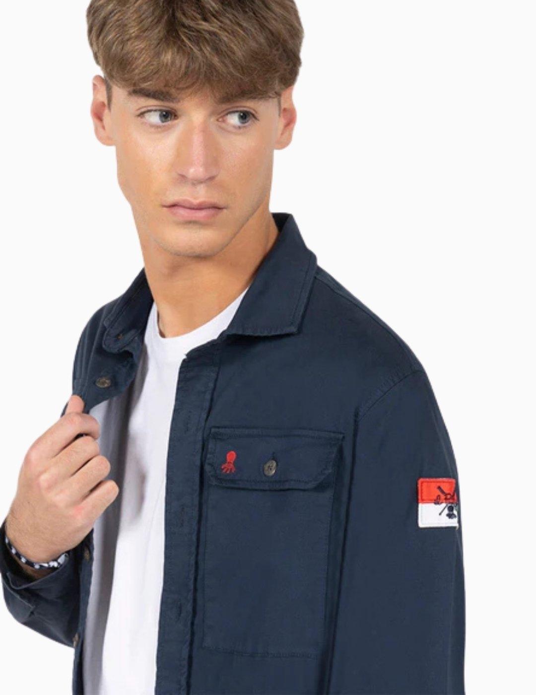 SOBRECAMISA EL PULPO DOS BOLSILLOS  NAVY